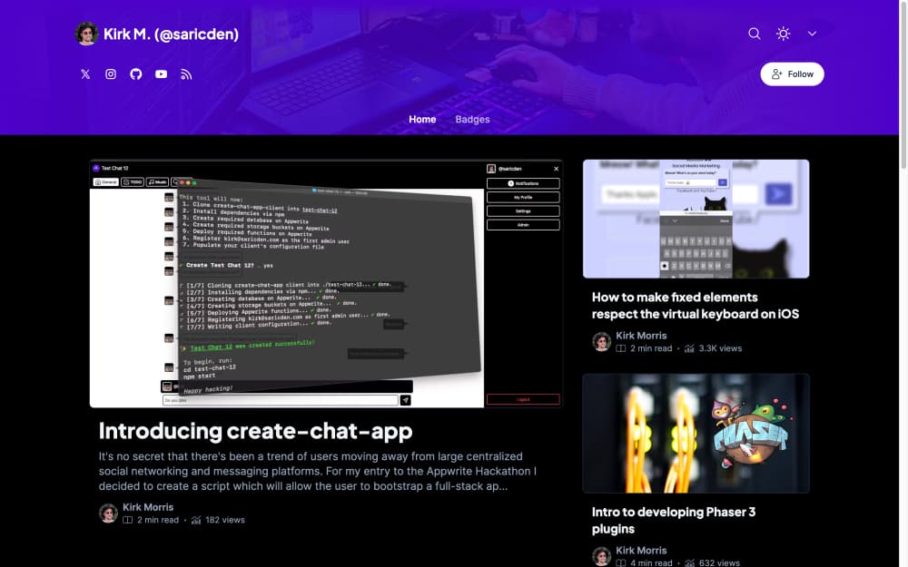 Kirk M. (@saricden) Tech Blog